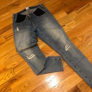 distressed skinny Maternity Denim